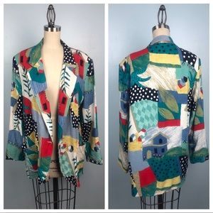 Funky 90s Abstract Blazer Medium